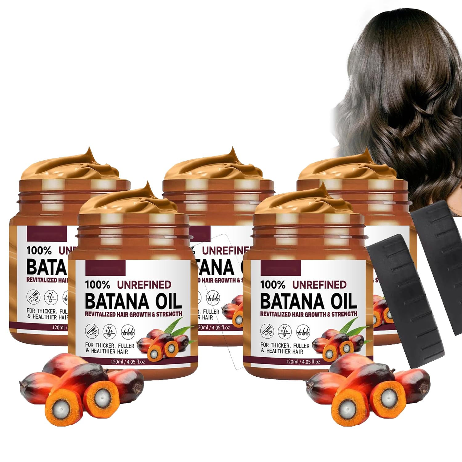 Batana Oil Hair Treatment, Batana Oil For Hair Growth, Batana Oil Organic, Conditioner Leave in Botanical Extracts & Vitamins, Batana Oil Conditioner Leave In Botanical Extracts & Vitamins 120ml (5PC)