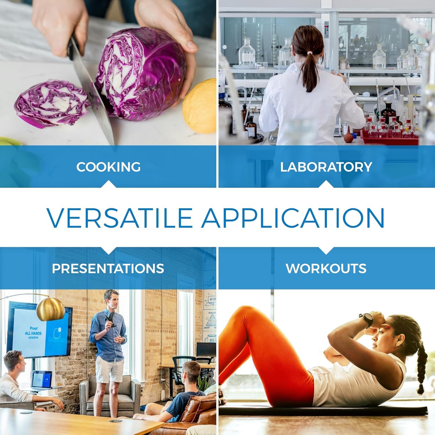 Sper Scientific Tragbarer digitaler Küchentimer 810015 zum Kochen und Backen mit lautem Alarm, 4-K-Timer, großes Display, digitaler Labor- und Koch-Timer, Klassenzimmer-Timer für Lehrer und
