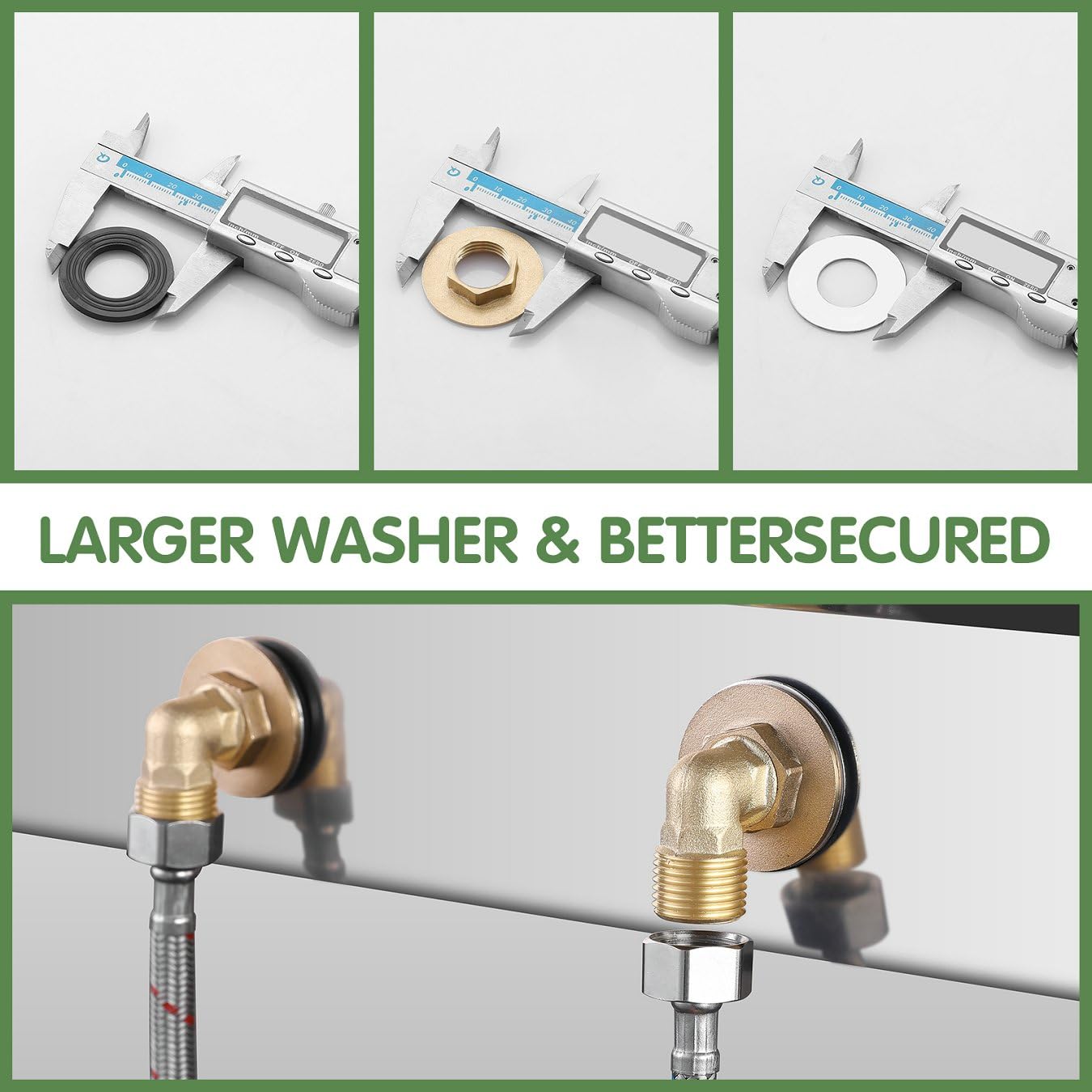 Kit de instalación para grifo comercial de montaje en pared, juego de montaje para salpicaduras de acero inoxidable para preparación de cocina y fregadero utilitario, adaptador de codo IPS