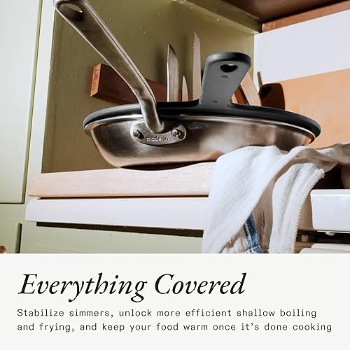 Miniatura 4 de Made In Utensilios de cocina  Tapa universal de silicona  Diseño 9 en 1 para múltiples sartenes  Apto para horno 400F  Grafito