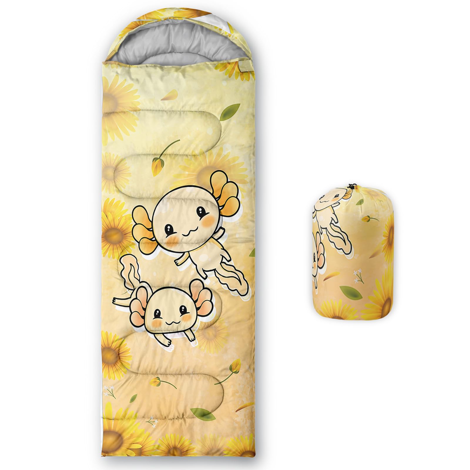 QOOMO Ball Flower Camping Sleeping Bags,3 Season Warm &amp; Cool Weather,Lightweight,Waterproof Sleeping Bags for Adults &amp; Kids,Traveling,and Outdoors,Camping Gear Equipment