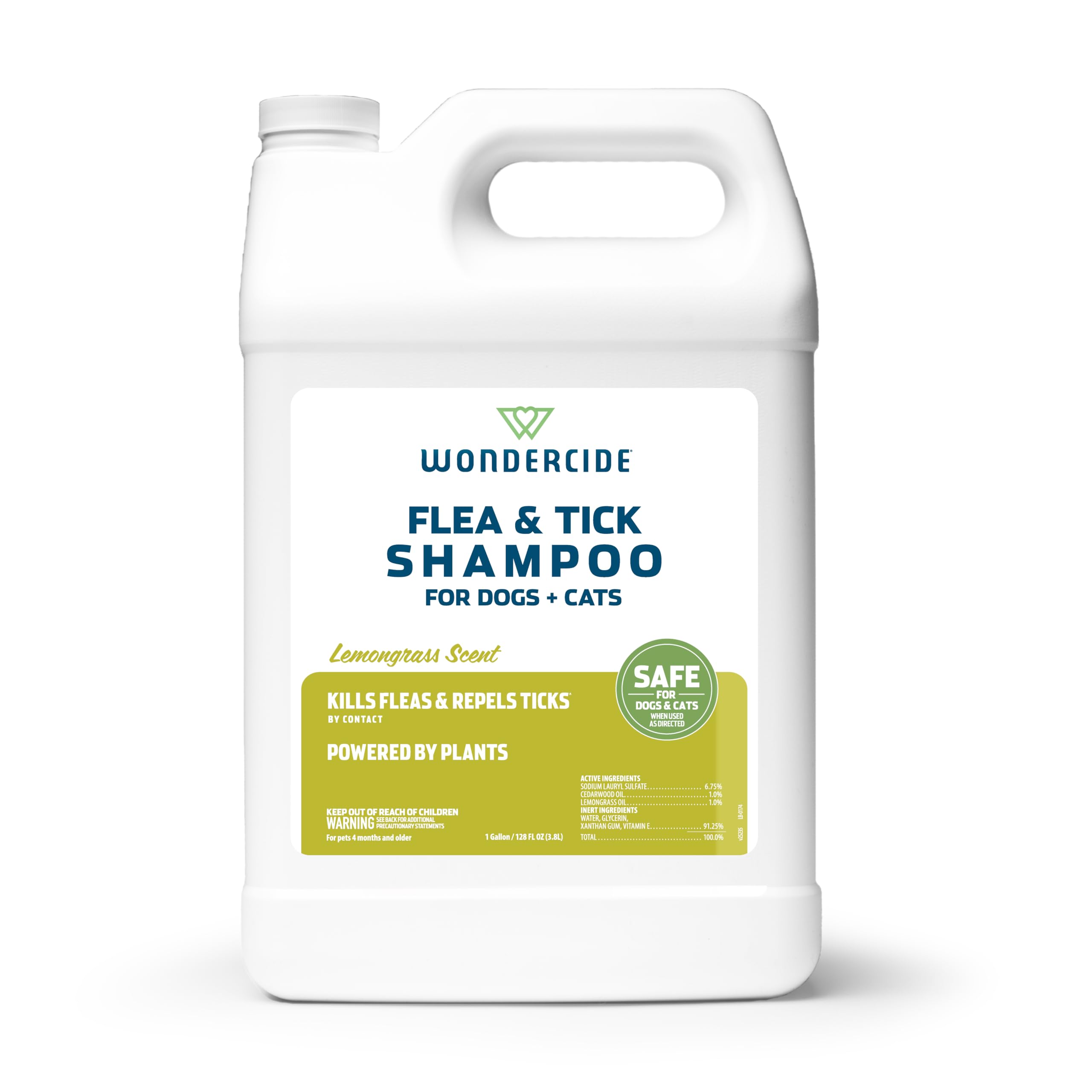 Wondercide - Flea &amp; Tick Shampoo for Dogs and Cats - Lemongrass - 128 Fl oz