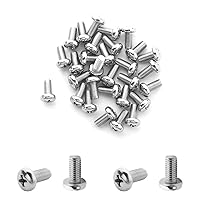 Vista 142 de MroMax 30 tornillos de máquina Phillips de cabeza plana M2 x 0.197 in, acero inoxidable 304 18-8, rosca completa, tornillos de cabeza cruzada gris