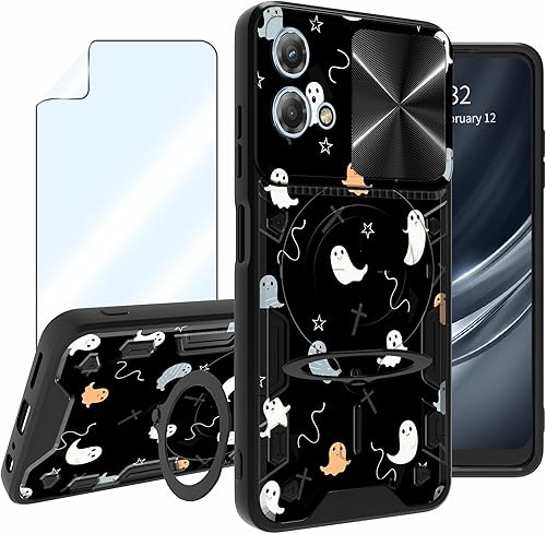 JYCUHTCL Funda para Moto G Stylus 0.18 oz 2023 con protector de pantalla y soporte de anillo con soporte de anillo de diseño temático para Motorola