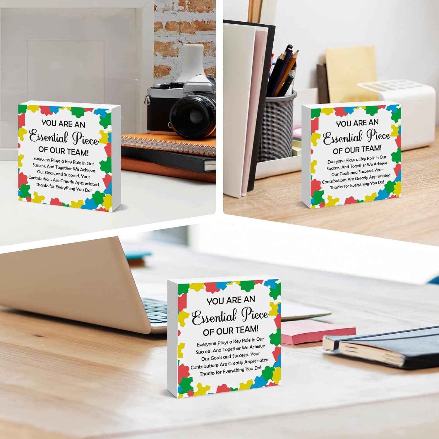 Team Appreciation Gifts Wooden Box Sign Thank You Gifts for Employees Coworkers Colleagues Manager Leader Supervisor Appreciation Gift for Teammate Employees Desk Decor for Office Christmas Retirement - Image 5