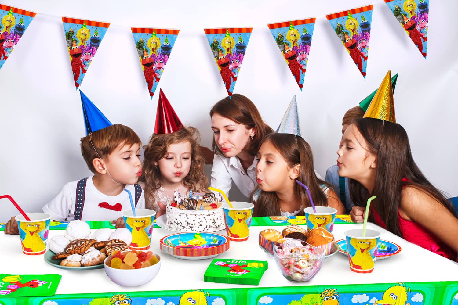 Partygeschirr-Set Für 20 Personen – 62-teilige Geburtstags-Deko Mit Tellern, Bechern, Servietten & Tischdecke