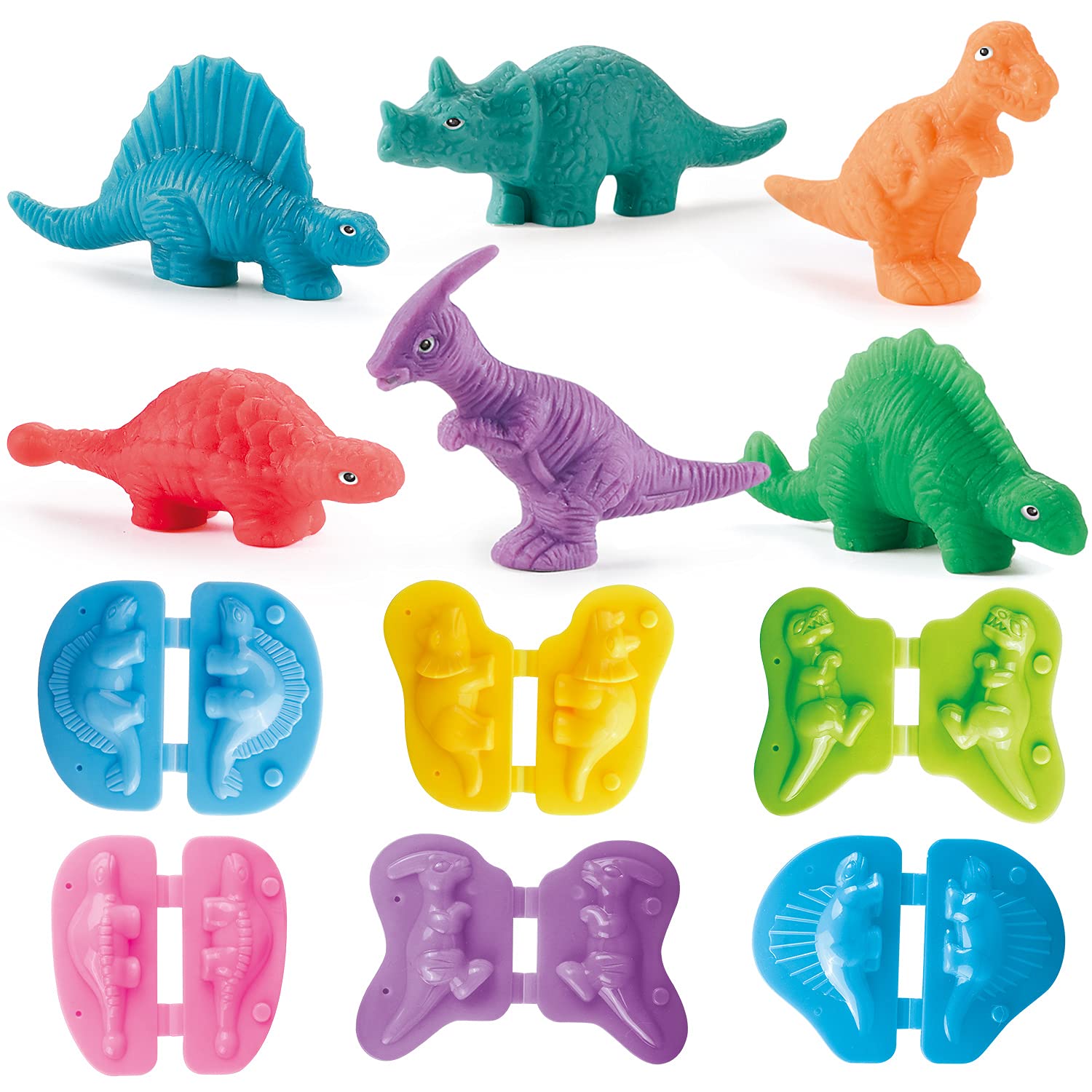 VConejo Color Dough Toys Dinosaur World Fun Dough Set Creations Tools for Kid with Animals