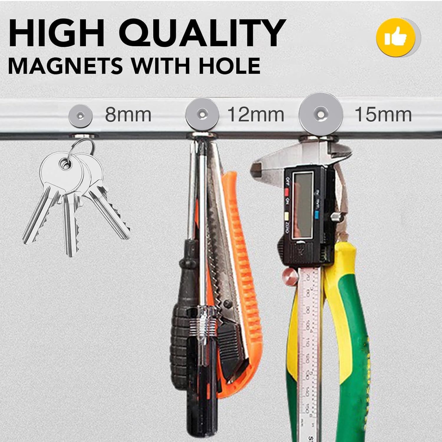 DIYMAG Magnets with Hole,0.32" & 0.47" & 0.59" in,45 Pack — Amazon image 5