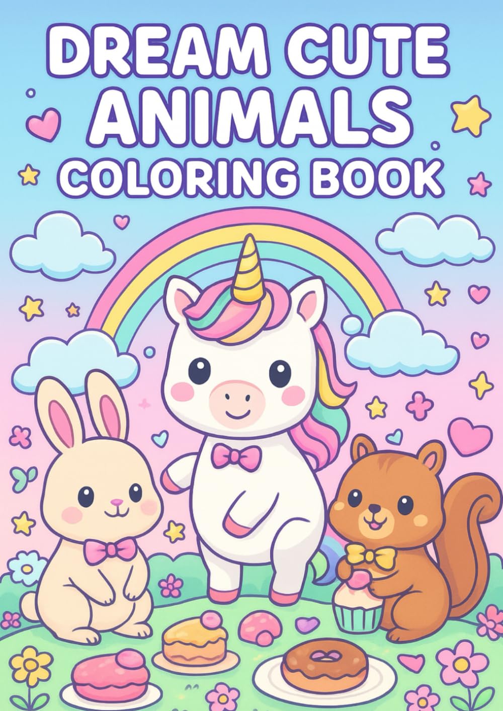 Dream Cute Animals Coloring Book