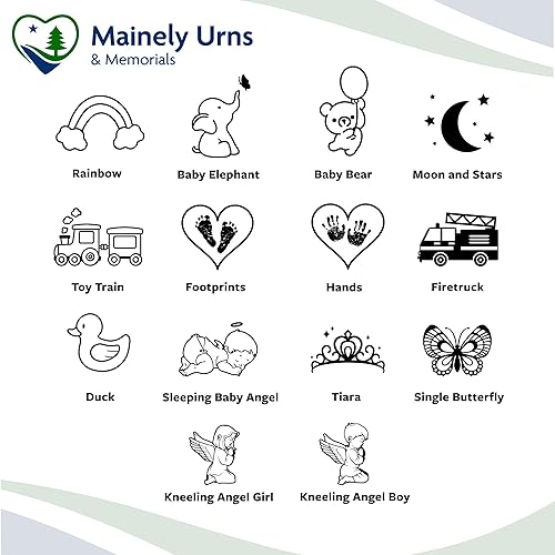 Miniatura 8 de Stonewood - Urna de cremación fotográfica personalizada para cenizas infantiles, urna de cremación de madera compuesta para cenizas de niños,