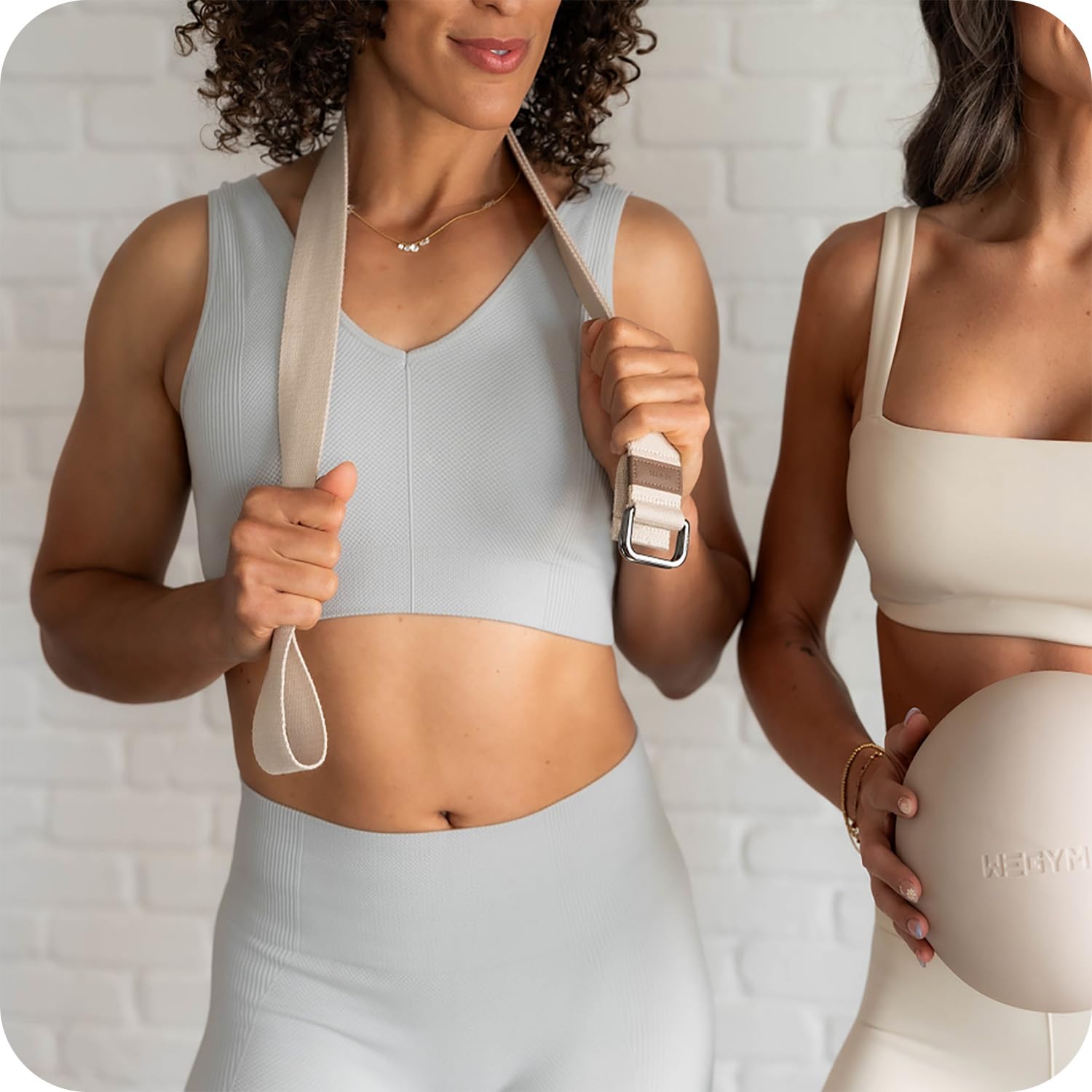 WeGym Cinghie da yoga, cinghia regolabile per stretching a casa, accessori essenziali per yoga, pilates, fisioterapia, esercizi di mobilità