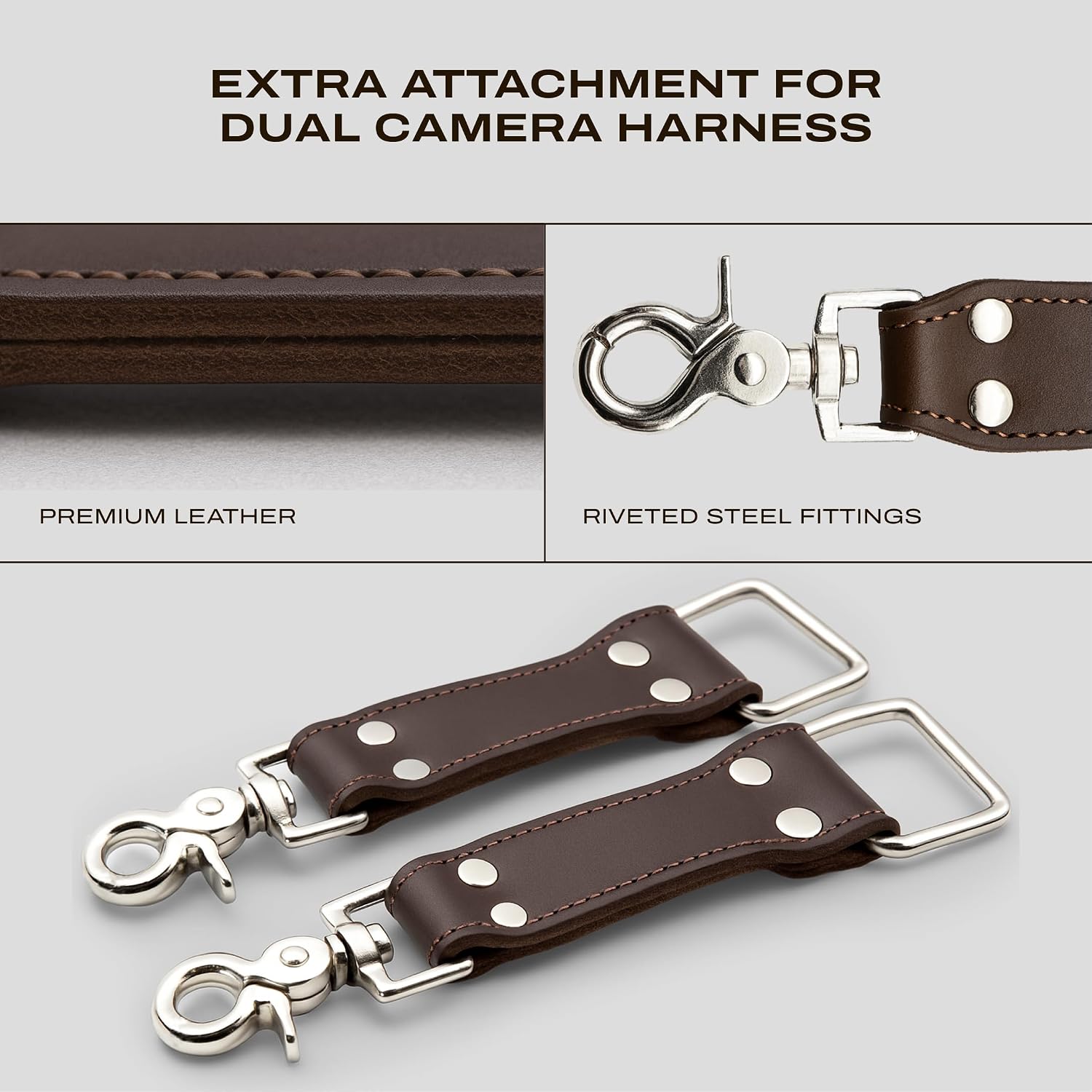 C Coiro Extra Attachments Single and Dual Camera Harness for Camera Bag, Sling Bag, Pouch, Lens Case