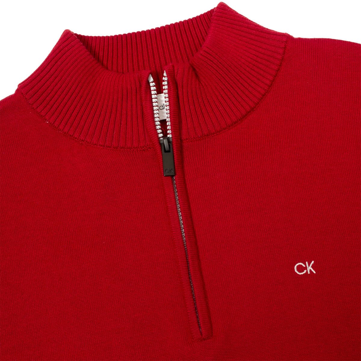 Calvin Klein Su�TER Campus 1/2 Cremallera Hombre - Borgo�a/Plata - XXXXL