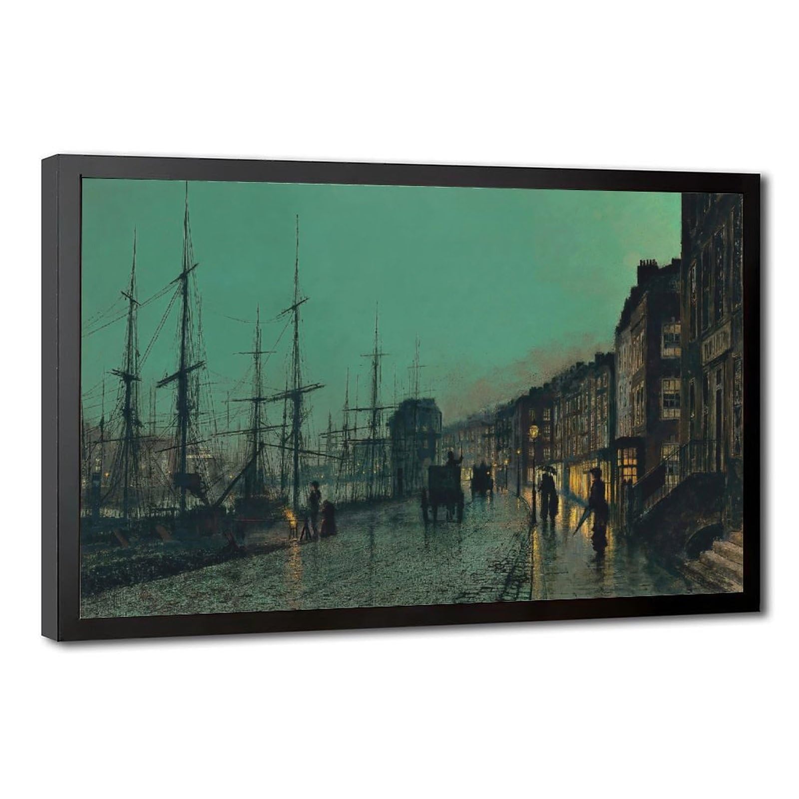 Toile imprimée de la rivière Clyde par Grimshaw - Tableau de maître avec cadre suspendu - 8