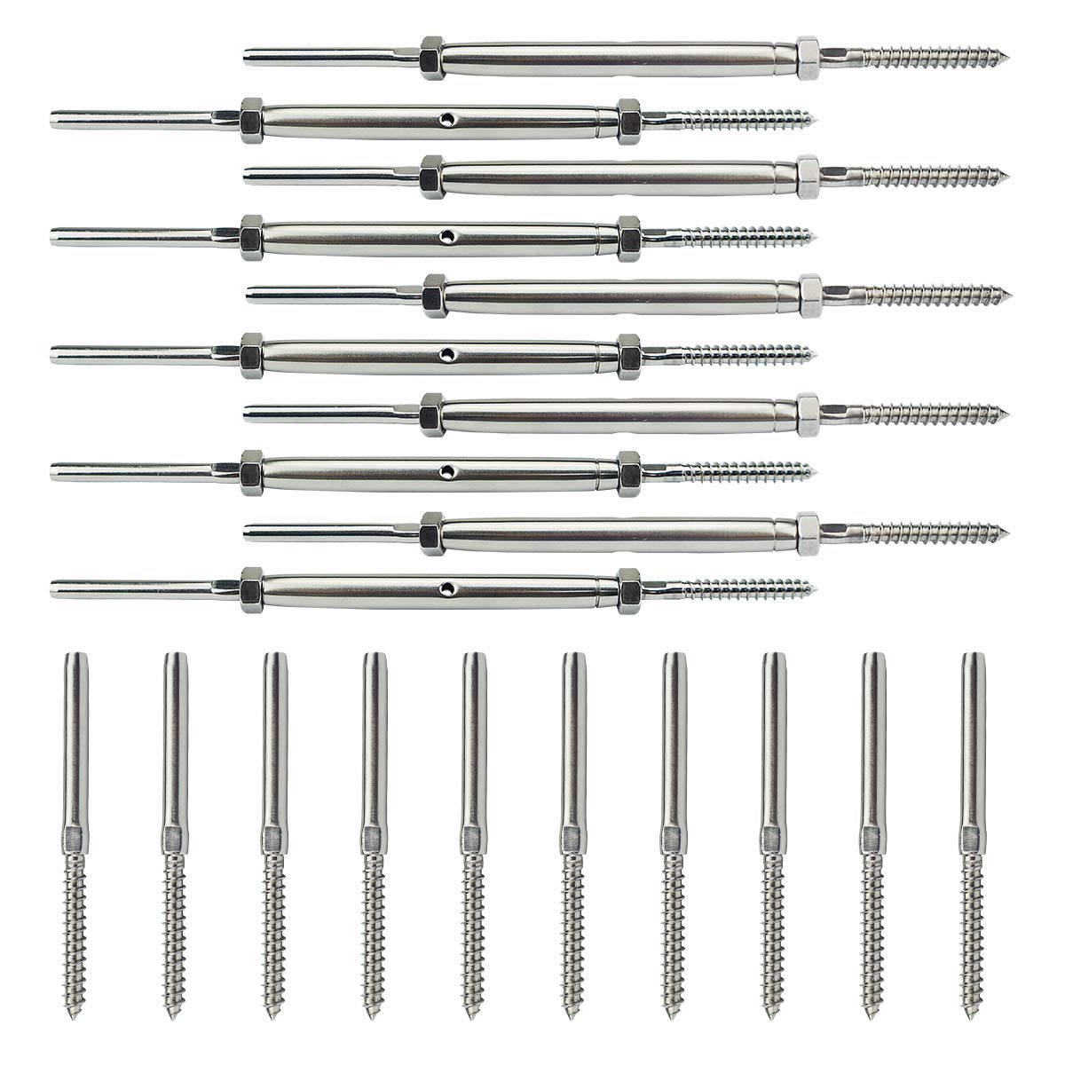 Buy Muzata Lag Screw Swage turnbuckle and lag Screws Cable Railing