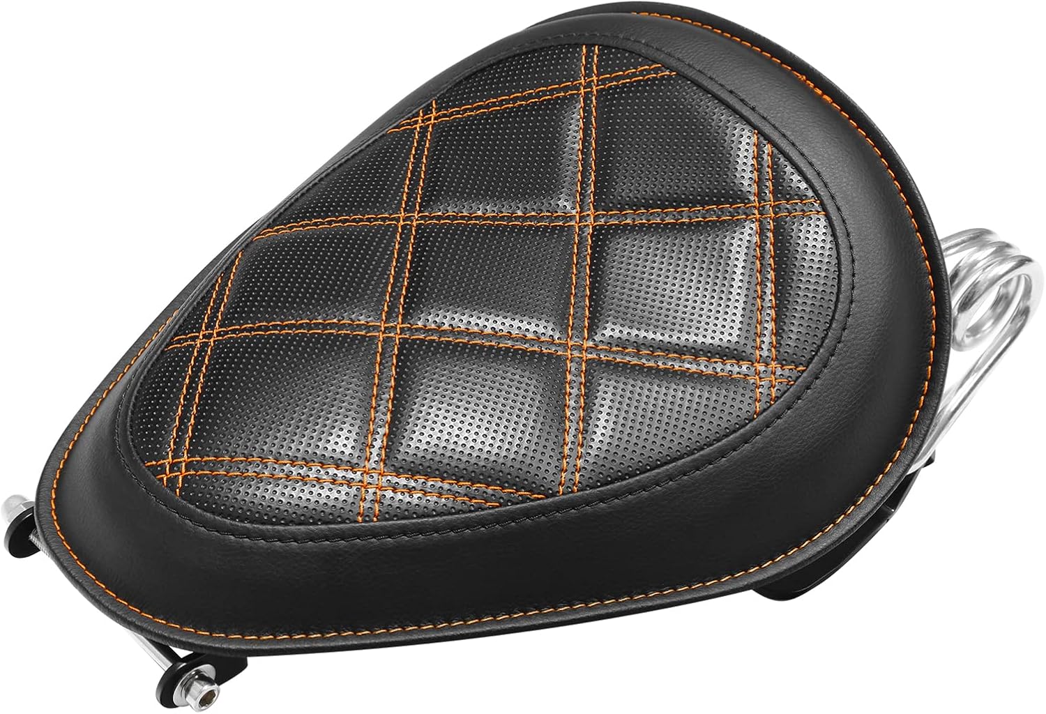C.C. RIDER Driver Seat Chopper Solo Spring Motorcycle Seat Fit for Harley Dyna Street Bob Low Rider Super Glide 2007-2017