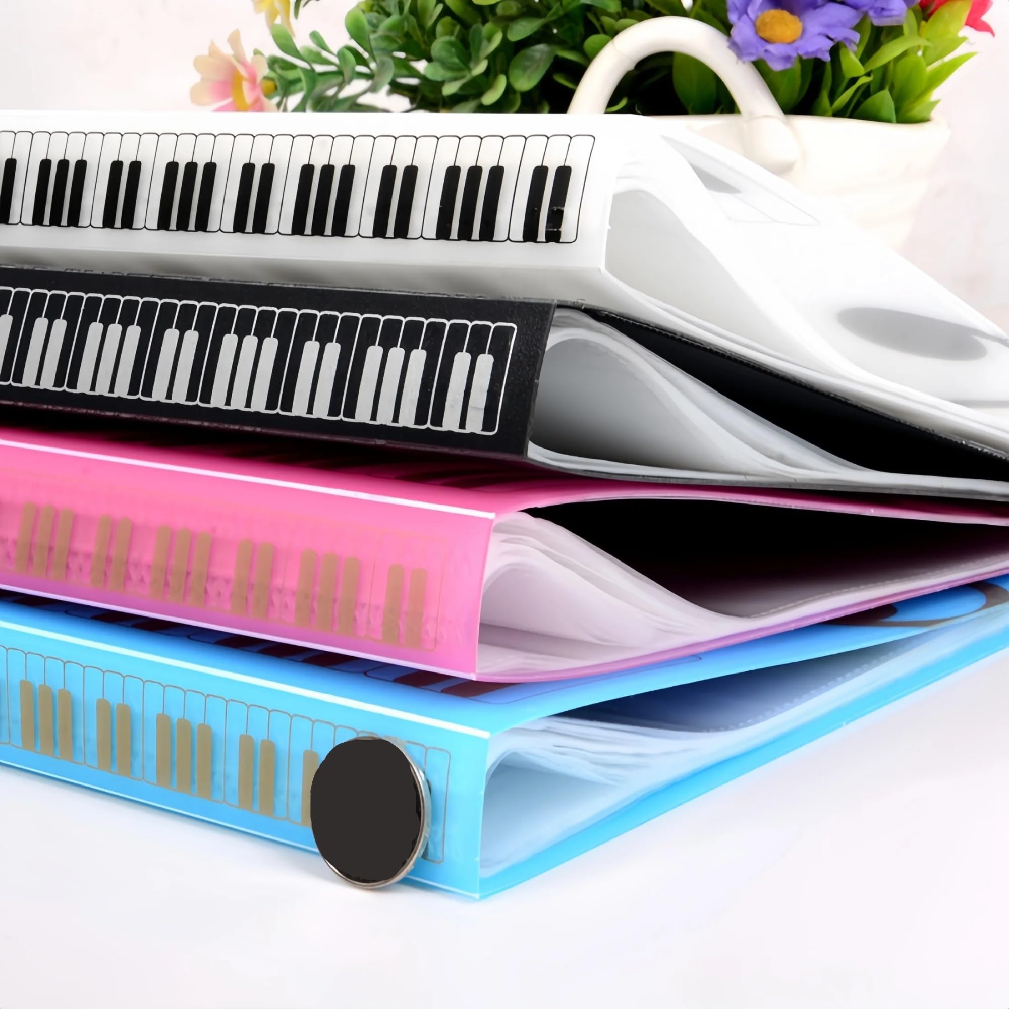 2PCS A4 Organ Folder Für Mappe/Portfolio | Office Multi Layer Folder Paper Storage Organ Bag(Red)