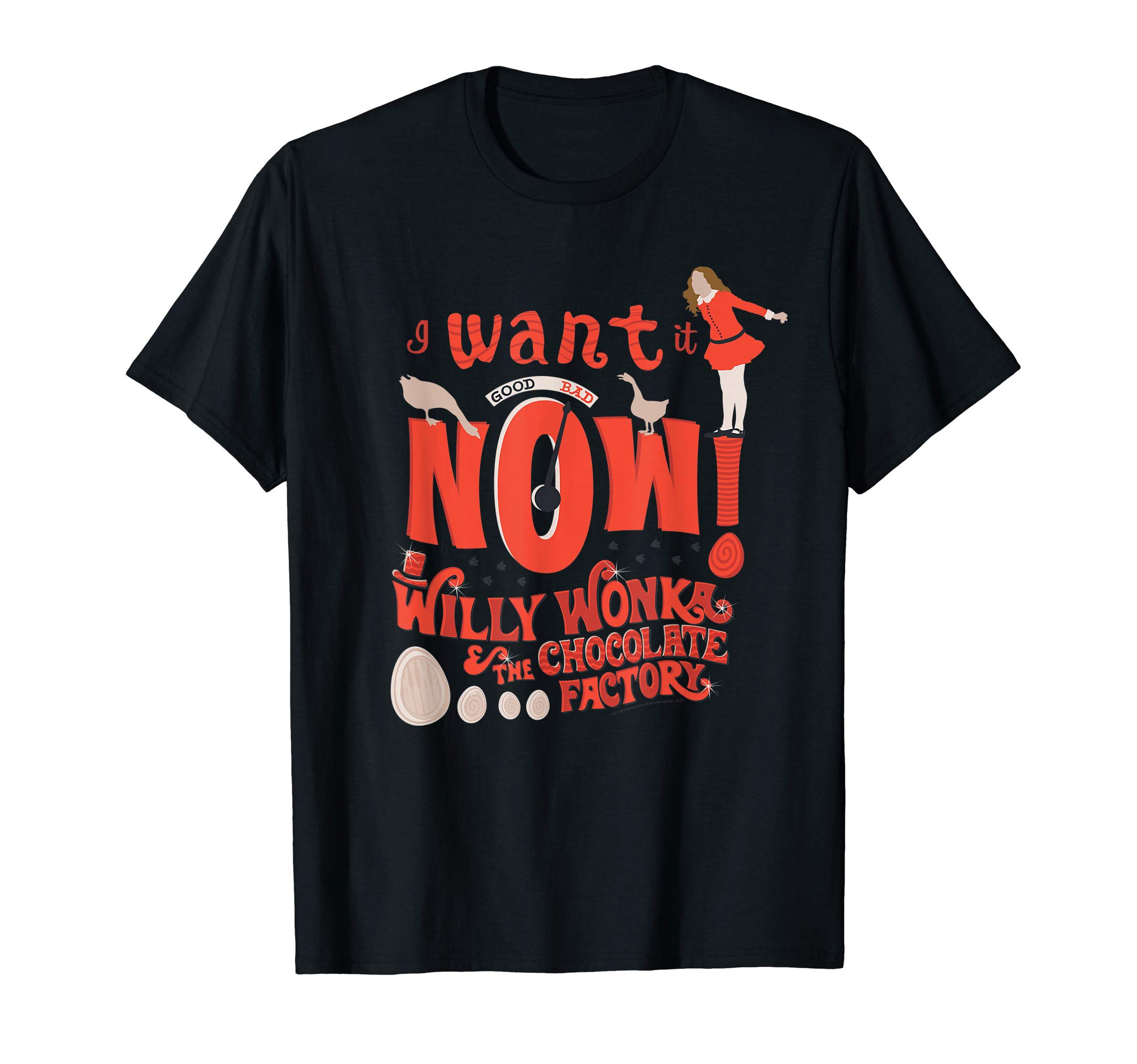 Warner Bros.Willy Wonka and the Chocolate Factory I Want It Now T-ShirtOEKO-TEX STANDARD 100