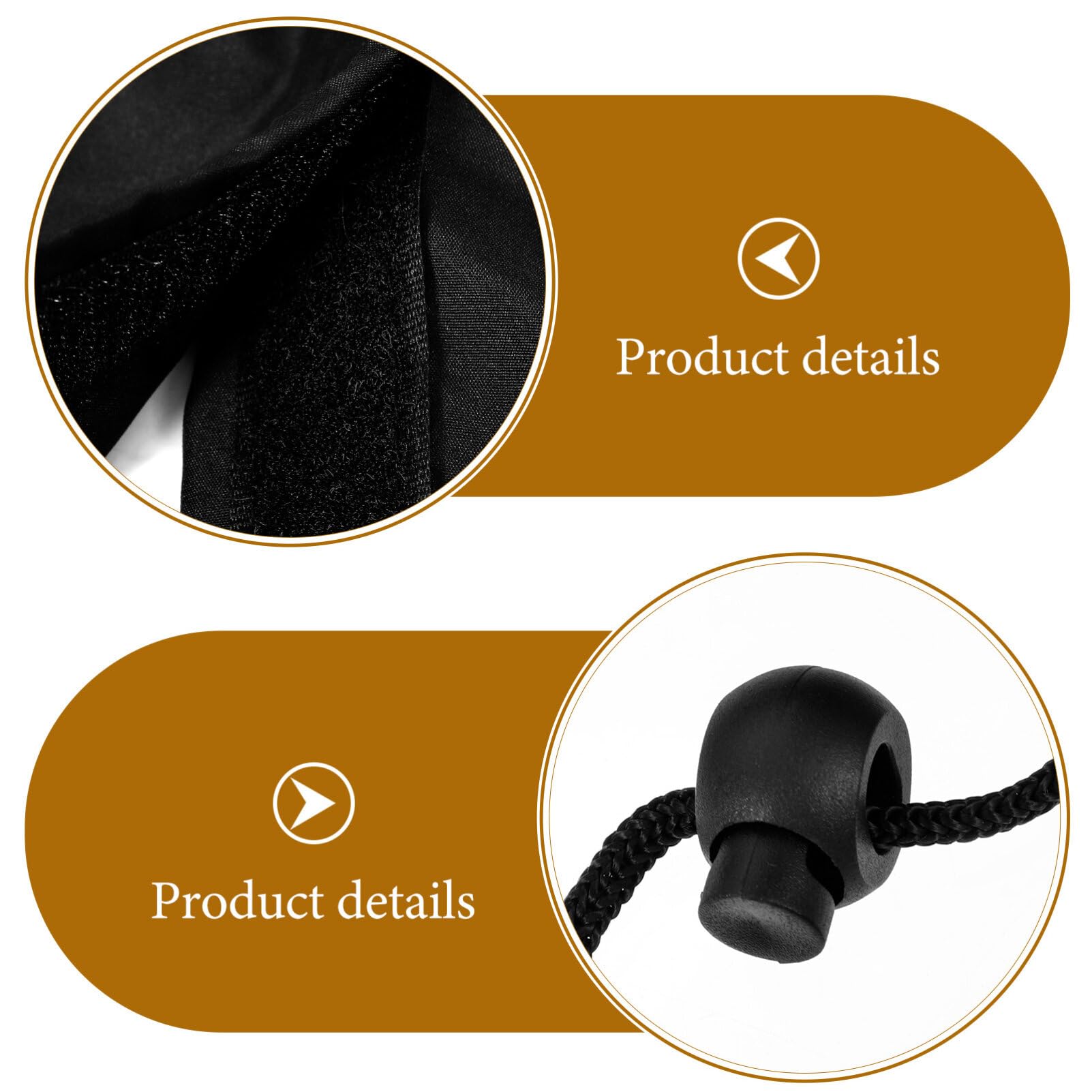 Cortina Trasera para Coche 3 Piezas Negro Poliéster Parasol