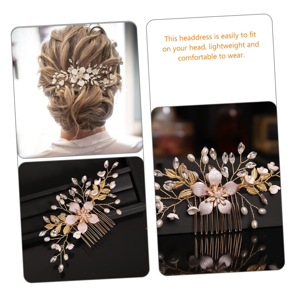 ABOOFAN 5pezzi Pettine Decorativo Per Accessorio Per Acconciature Nuziali Headdress Per Matrimonio e Speciali Indossare