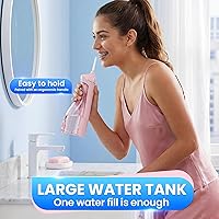 Vista 4 de Oralfree Irrigador de agua con púas dentales - Irrigador oral inalámbrico para aparatos dentales recargable portátil de viaje IPX7 impermeable