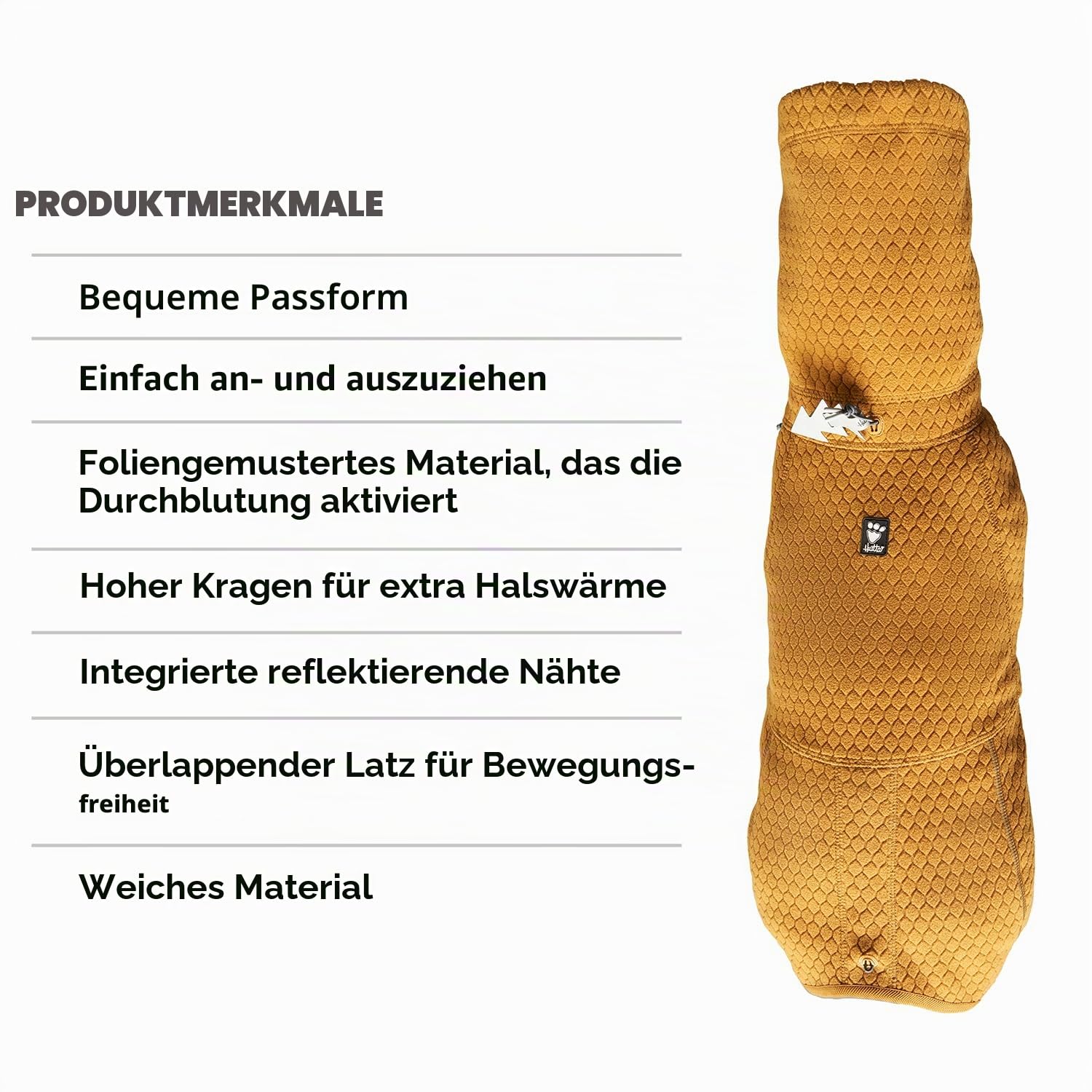 Hurtta Wärmende Midlayer Hundejacke ECO (Desert, 40 cm)