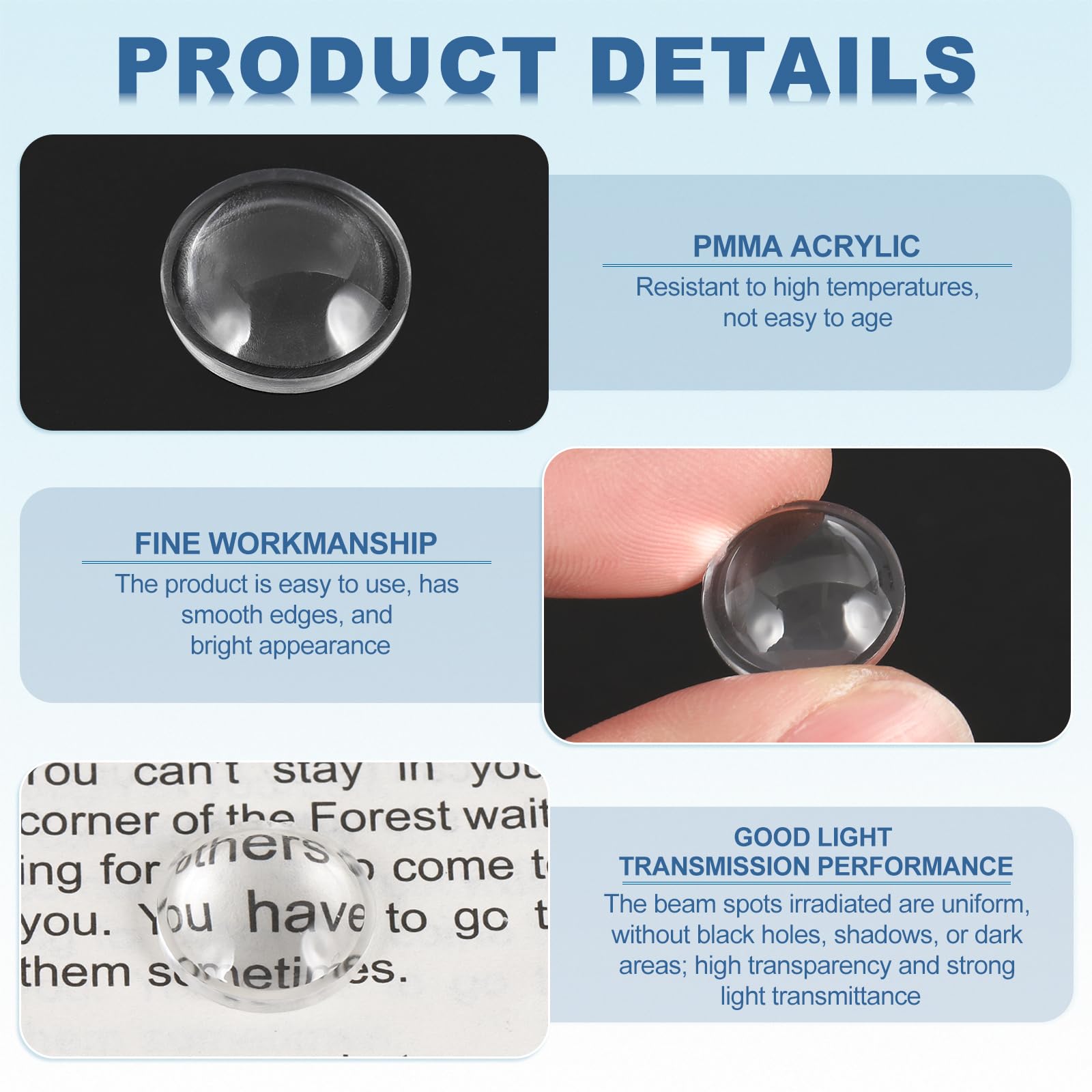 PATIKIL Diameter 15mm Flat Convex Lens - Image 3