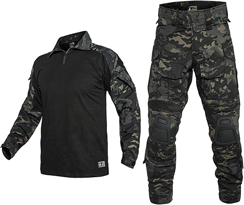 YEVHEV G3 Combat Suit Military Apparel Set Tactical Camouflage Clothing Hunting Uniform Paintball Gear with Knee Pads for Men