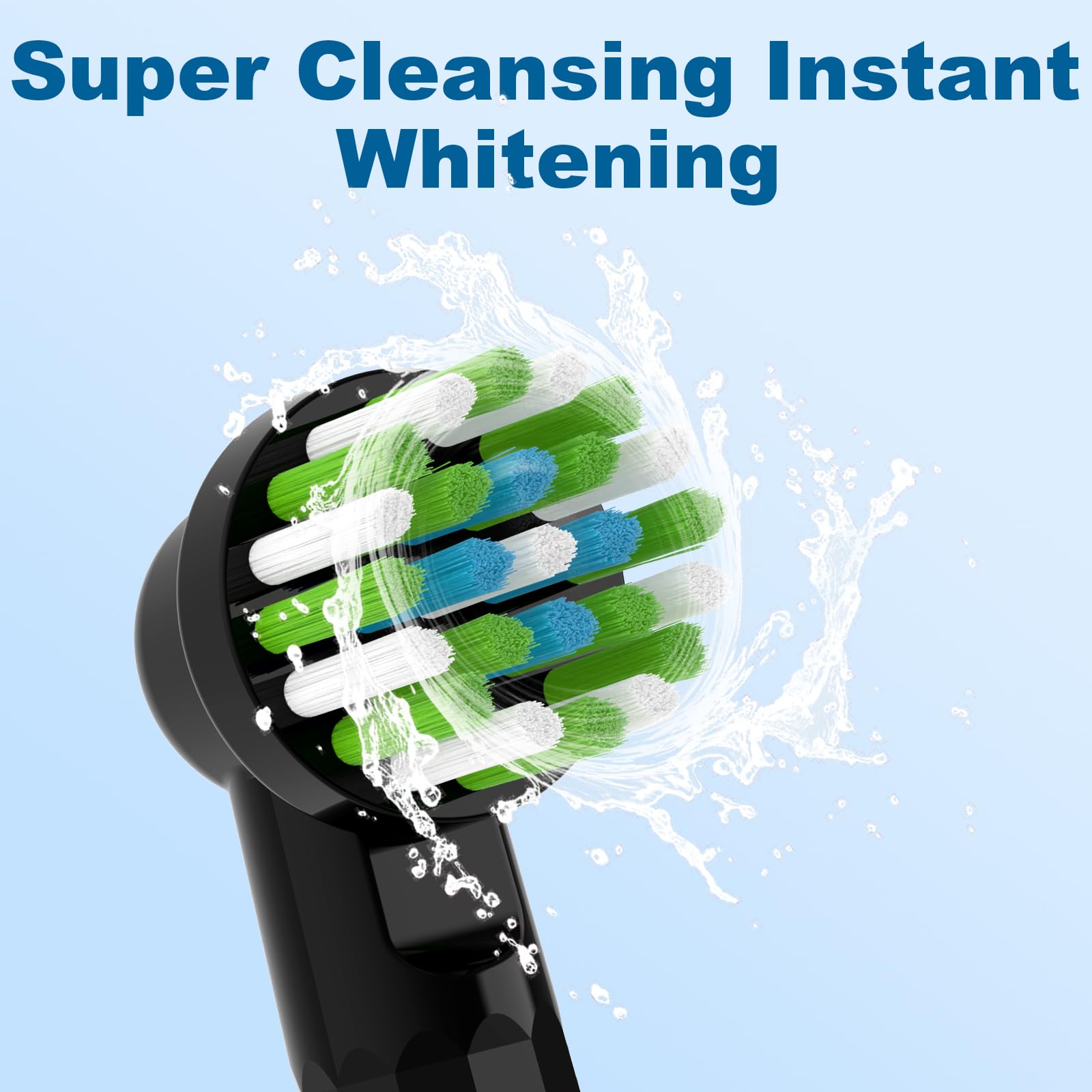 Testine di ricambio compatibili con spazzolino elettrico Braun Oral B Pro 1000, Genius X, Smart 1500, 12 testine di precisione compatibili con Oral B (nero)