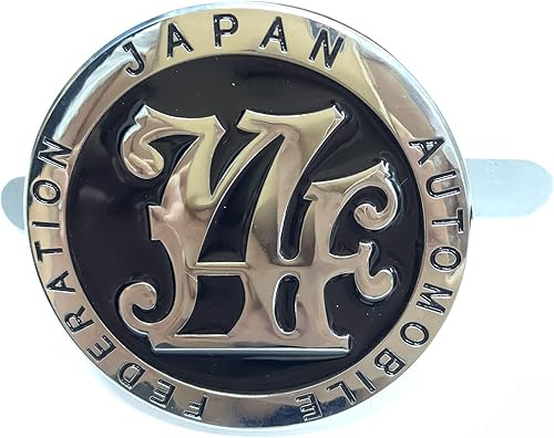 Negro Japón Automóvil Federación JDM JAF Metal Emblema Insignia Para Todos Los Coches Parrilla Delantera