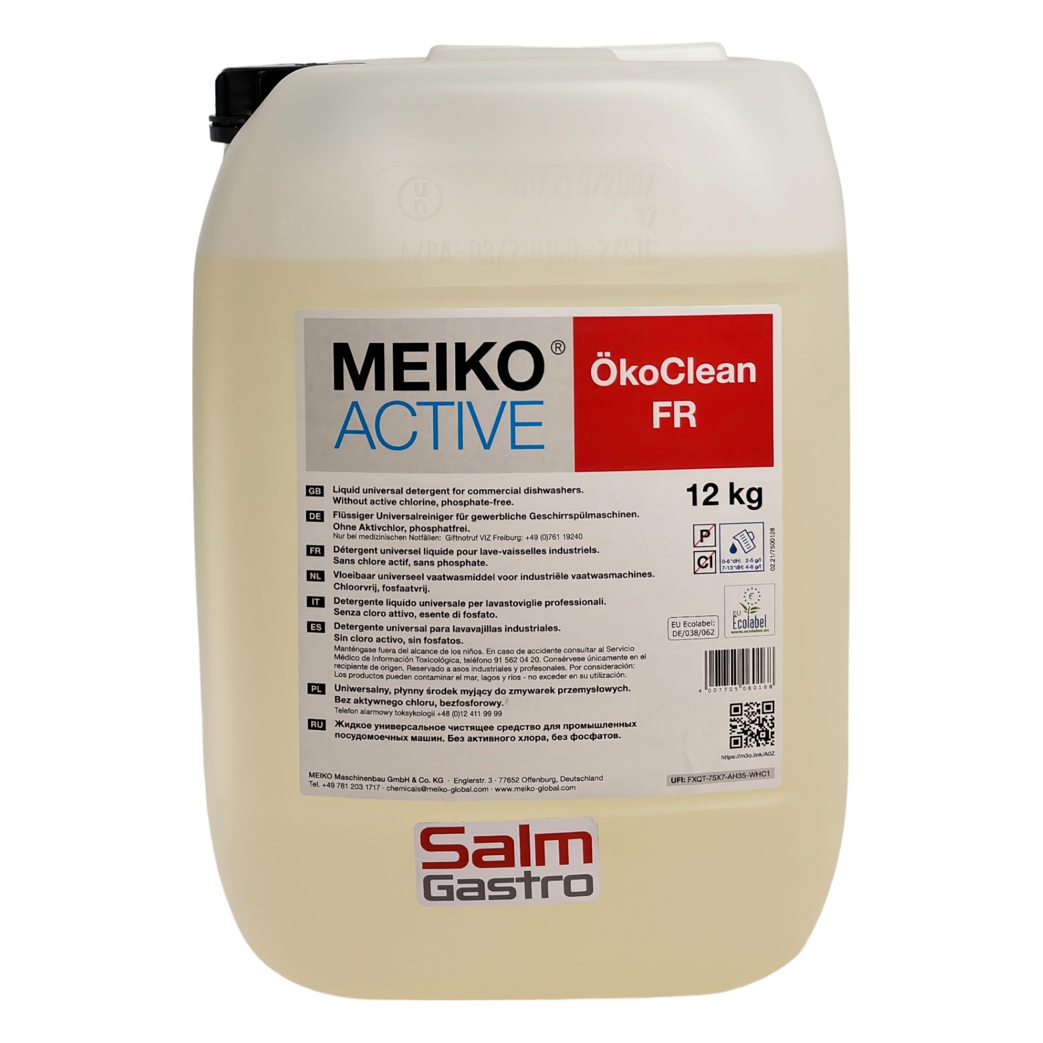Meiko ACTIVE Ökoclean FR 12kg flüssiger Universalreiniger Geschirrspülmaschinen Umweltfreundlich