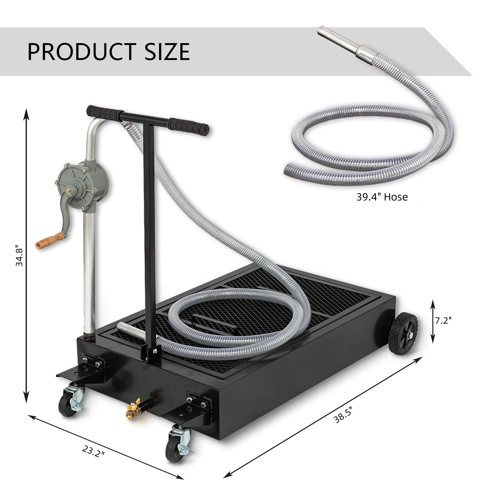 Under Car Fluid Collection Pan 25-Gallon Oil Drain Pan With Electric ...