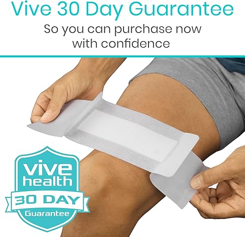 Miniatura 7 de Gasa adhesiva de 4 x 8 pulgadas (15 unidades) Aderezo de isla antiadherente con bordes Apósito absorbente para el cuidado de heridas Vendaje