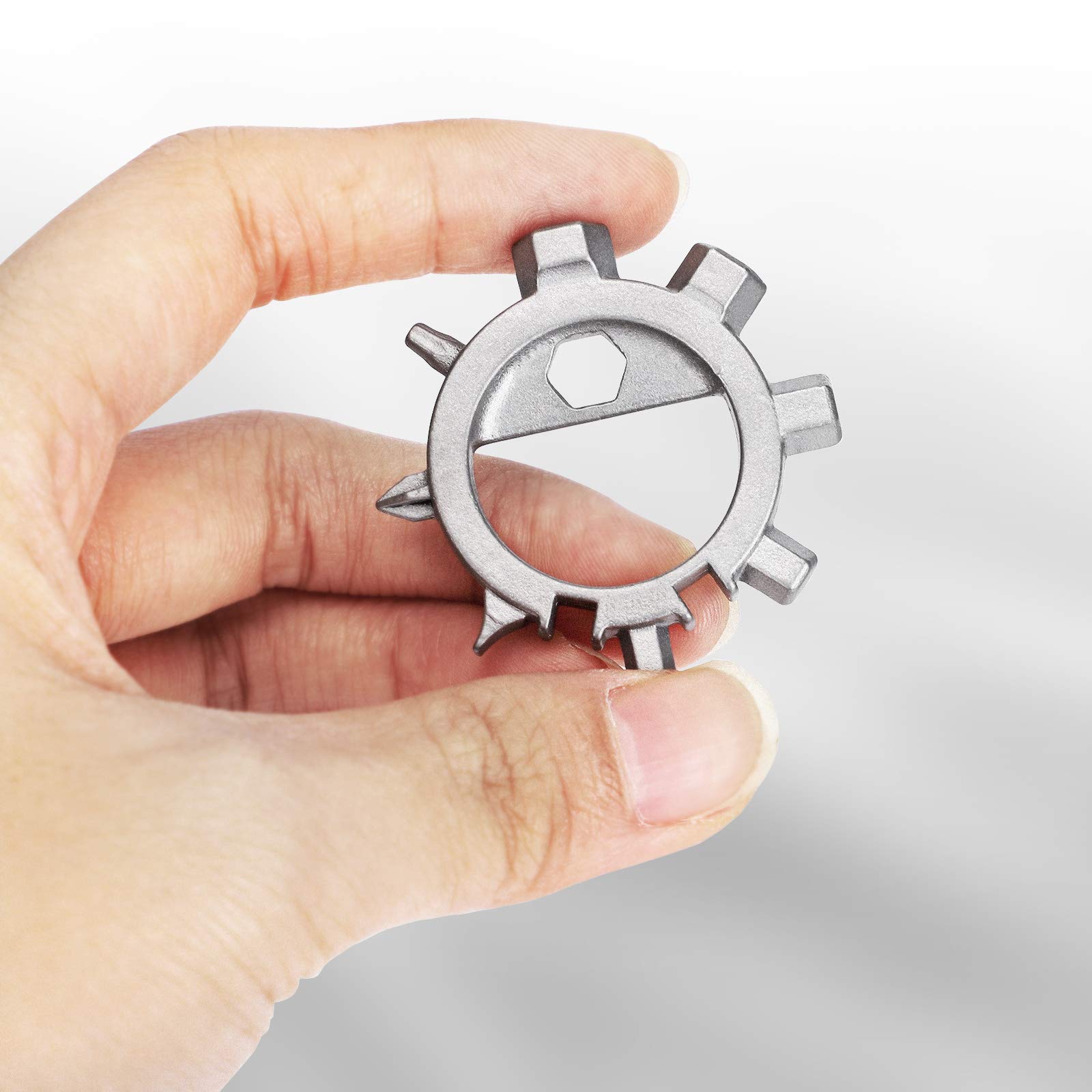 Kit Utensile Multifunzione 10 In 1 Per Bici E Auto - Con Moschettone E Fischietto