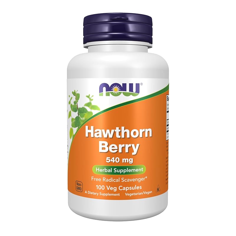 NOW Suplemento fitoterápico de espinheiro 540 mg, 100 cápsulas vegetarianas