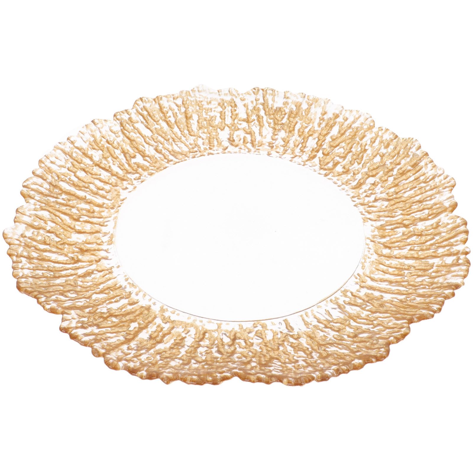 Bandeja Creativa para Aperitivos y Frutas de Vidrio Dorado Decorativa