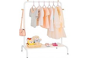 Children's Clothing Rack Organizer - White
