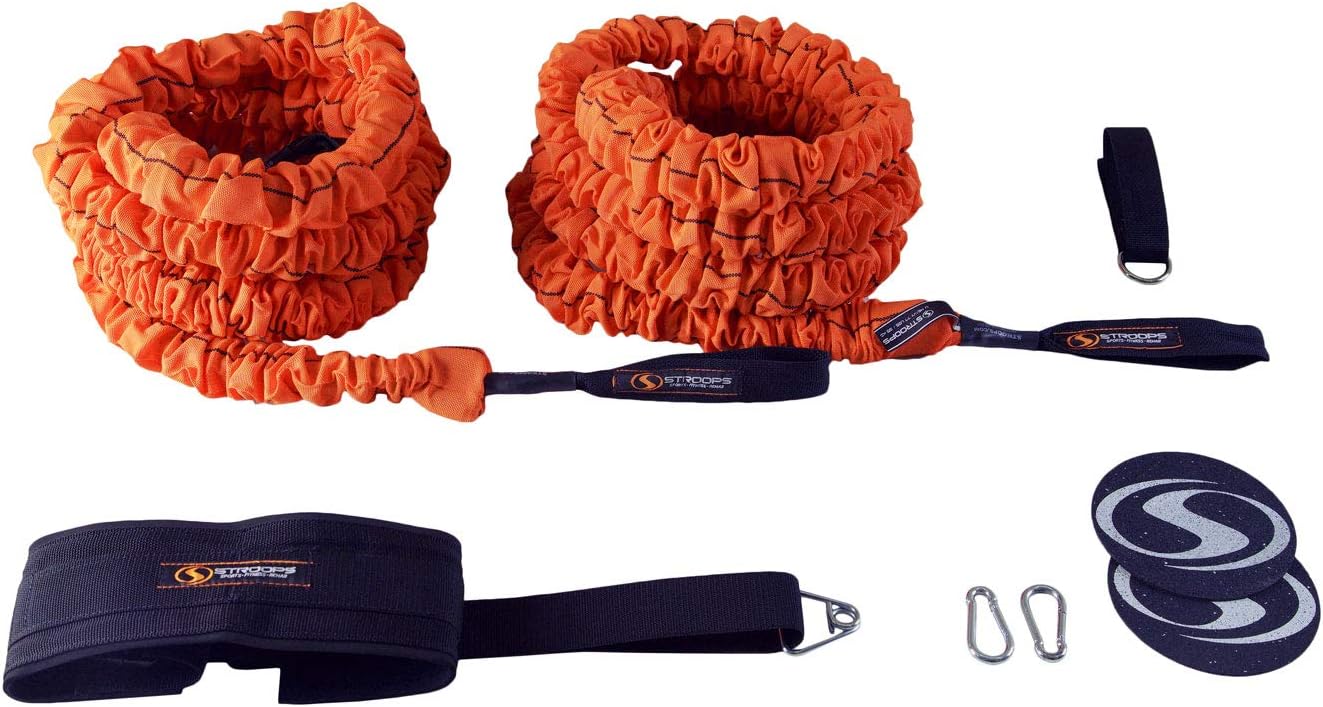 Stroops Son of The Beast Resistance Bands Battle Ropes Set | Elastic Training Rope with Power Pull Belt, Anchors, Carabiners & Agility Dots for Full Body Training