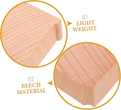 Miniatura 3 de jojofuny 6 piezas de pistas de tren de madera, puente de pista de tren de madera, accesorios de tren Brio, riel apilable de riel, bloques de madera