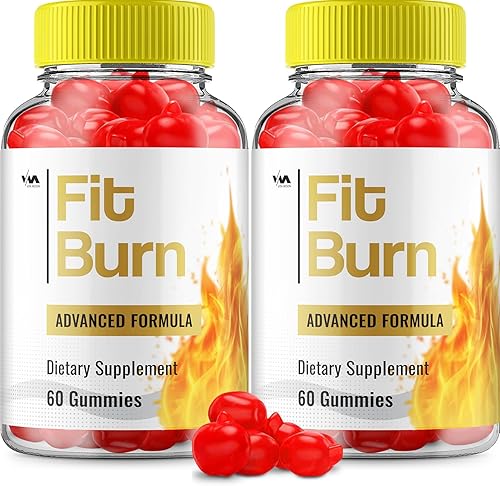 Paquete de 2 gomitas Fit Burn, FitBurn All Natural Gummys, fórmula avanzada, 120 gomitas
