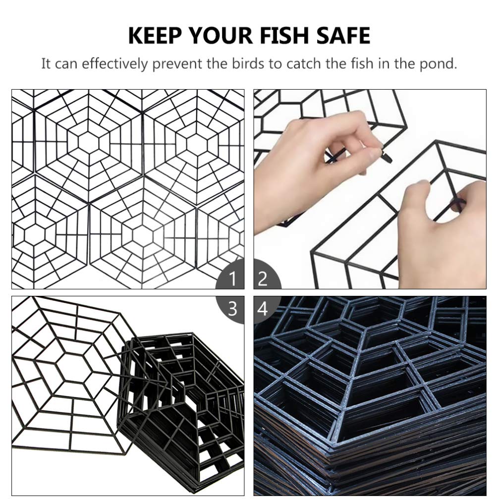 Lot De 30 Filets Protecteurs Flottants Pour Étang - Plastique PP, Noir - Pour Protéger Les Poissons Des Prédateurs - 5
