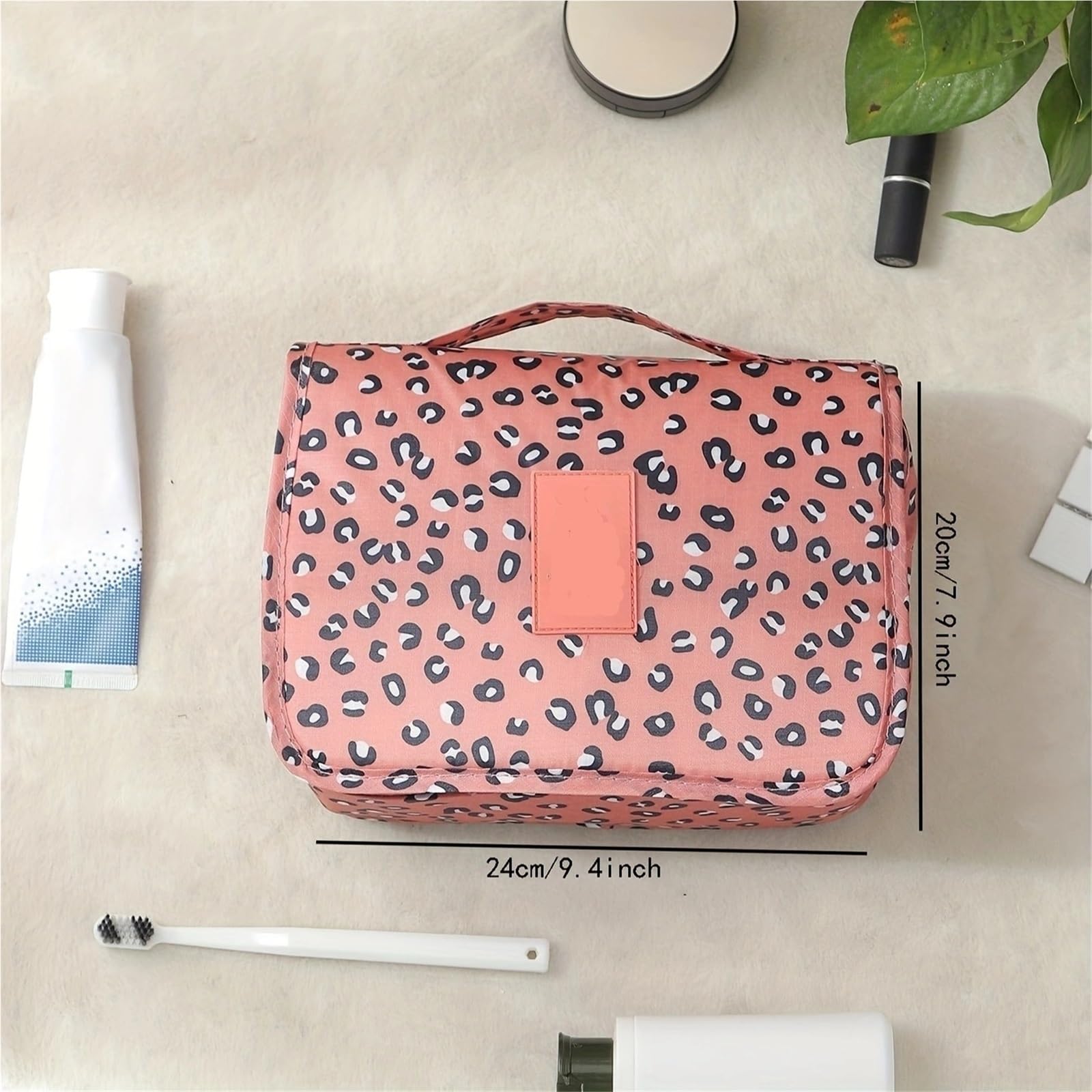 1 pezzo di borsa da toilette pieghevole organizzatore stoccaggio appesa for trucco bagno custodia viaggio cosmetica for separazione asciutta e bagnata Per Viaggi