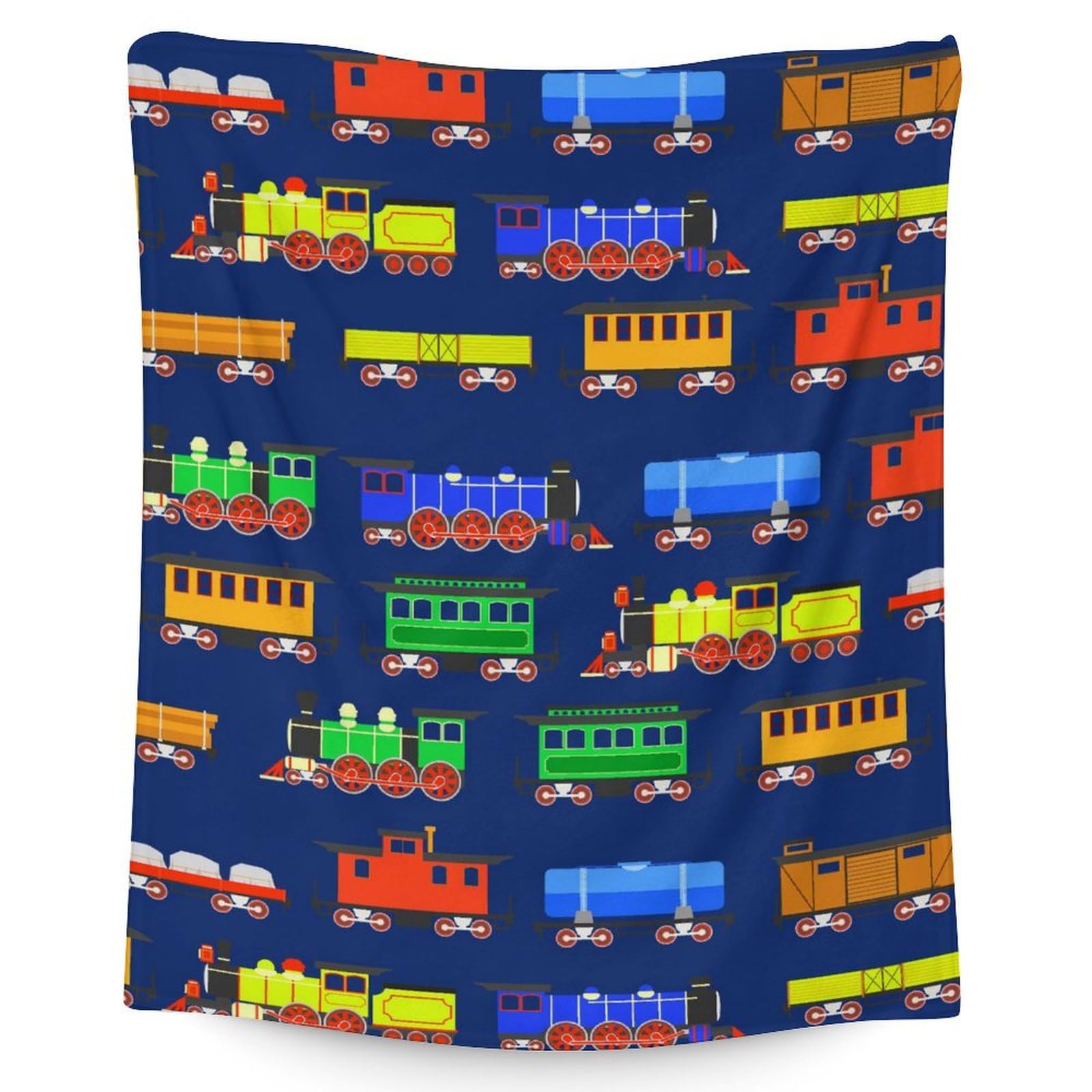 Train Blanket Throw for Teens - Plush Fluffy Blankets for Boys - 50