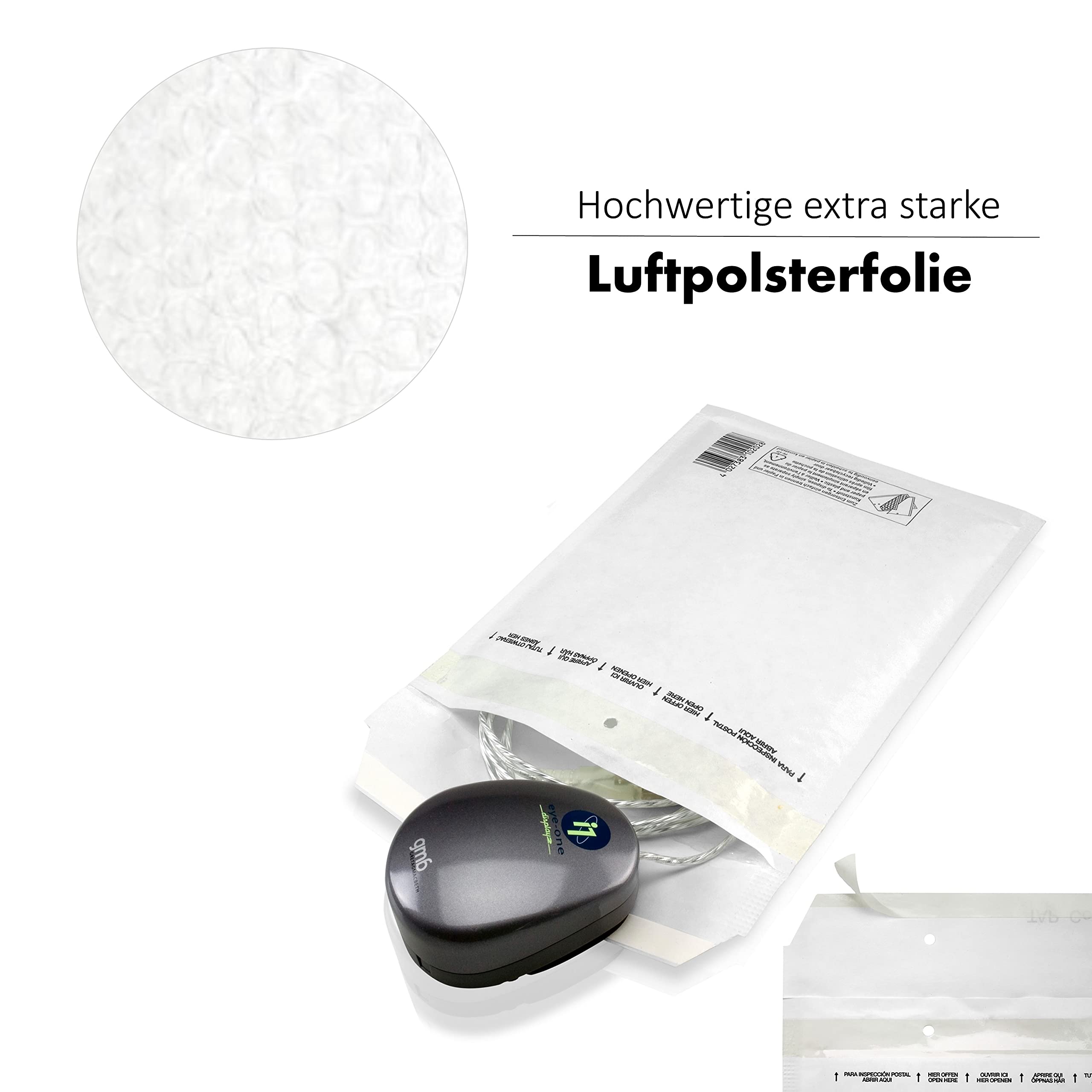 200 Stück Luftpolstertaschen A4 250 x 350 mm Gr.7 (G) weiß selbstklebend - Kraftpapier Luftpolsterumschläge mit Luftpolsterfolie - Luftpolster Versandtaschen für Bücher & Warensendung
