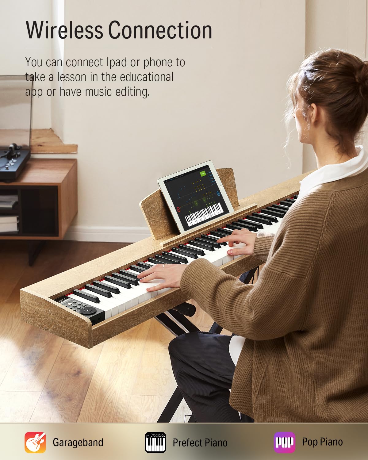 DONNER DEP-1S Digital Piano with stand Light Wood UK/EU
