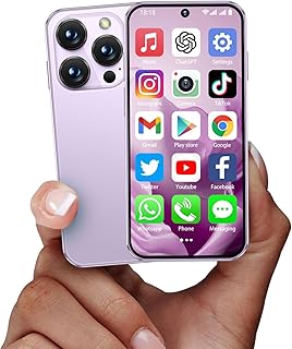 BLKE Upgraded Mini Phone 4G Mini Smartphone Unlocked 3.88" HD Full Screen 1950mAh Android 12,Dual SIM 3GB+32GB,World's Smallest Tiny Cell Phone 4G Small Mobile Phones for Kids GPS Face ID-Pink product image