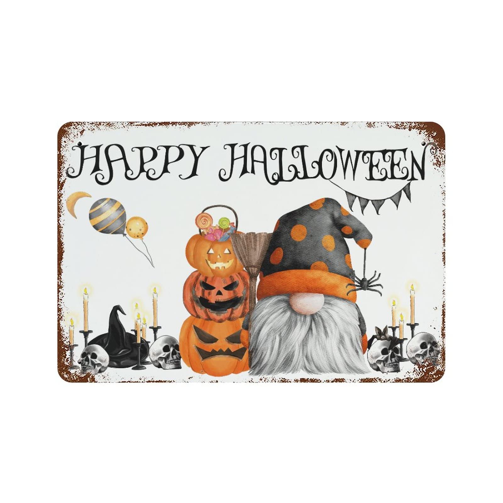 Panneau Halloween pour entrée et salon grande décoration citrouille