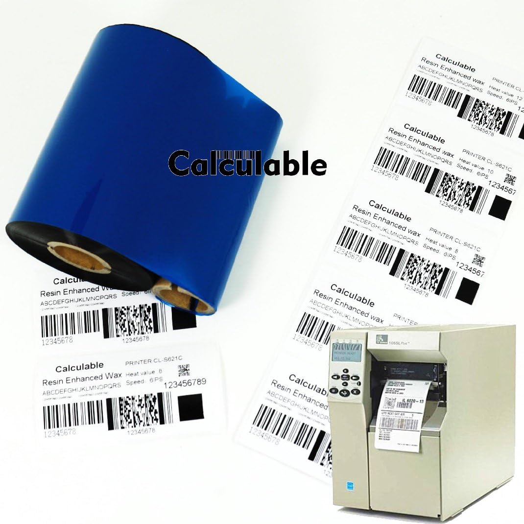 Weekly Top Sale Calculable 12 Rolls Pack 4.33 x1476' (110mm X 450m) Thermal Transfer Wax Ribbon Core 1 Barcode Ribbons Wax Ribbon for Datamax Zebra Intermec Sato Eltron New Deal Calculable 12 Rolls Pack 4.33 x1476' (110mm X 450m) Thermal Transfer Wax Ribbon Core 1 Barcode Ribbons Wax Ribbon for Datamax Zebra Intermec Sato Eltron
