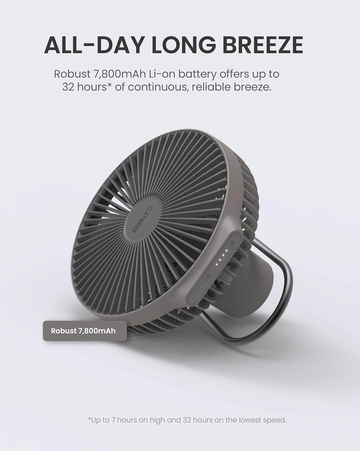 Prism(プリズム)充電式モバイルワイヤレスサーキュレーターCLAYMORE(クレイモア)fan(ファン) V600+(プラス) CLFN-V610WG 【日本正規品】