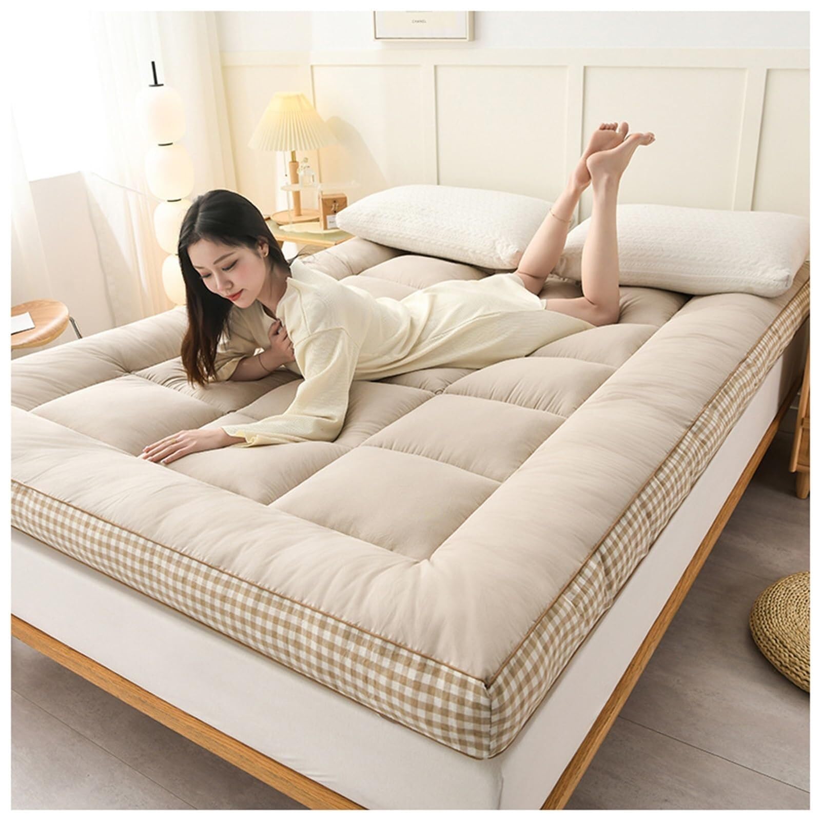 Pełnowymiarowa futon sofa łóżko składany japoński materac podłogowy oddychająca podkładka sprężynowa do domu sypialni i podróży - dostępne opcje rozmiaru pojedyncze podwójne queen size